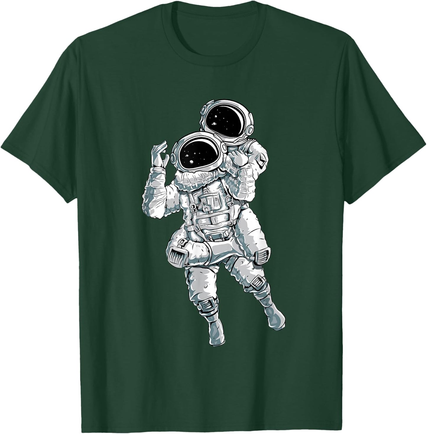 Astronaut JIU JITSU in space drawing- Brazilian jiujitsu T-Shirt - T-Shirt | Forest
