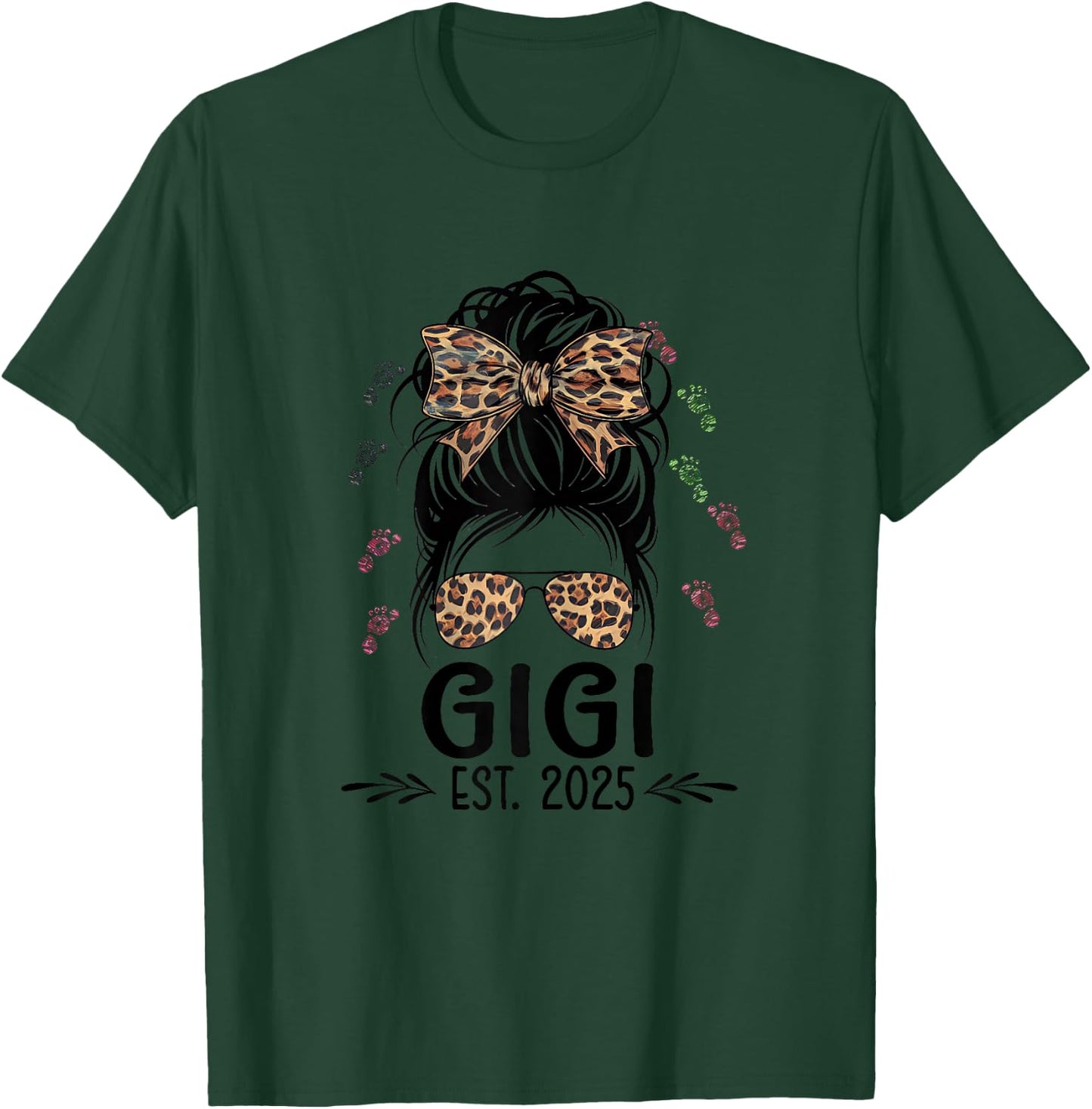 Promoted to Gigi Est 2025 Soon to be Gigi Mothers Day T-Shirt - T-Shirt | Forest
