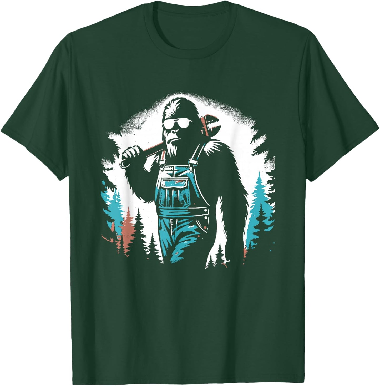Bigfoot Plumber - Funny Plumber Bigfoot Sasquatch Lover T-Shirt - T-Shirt | Forest