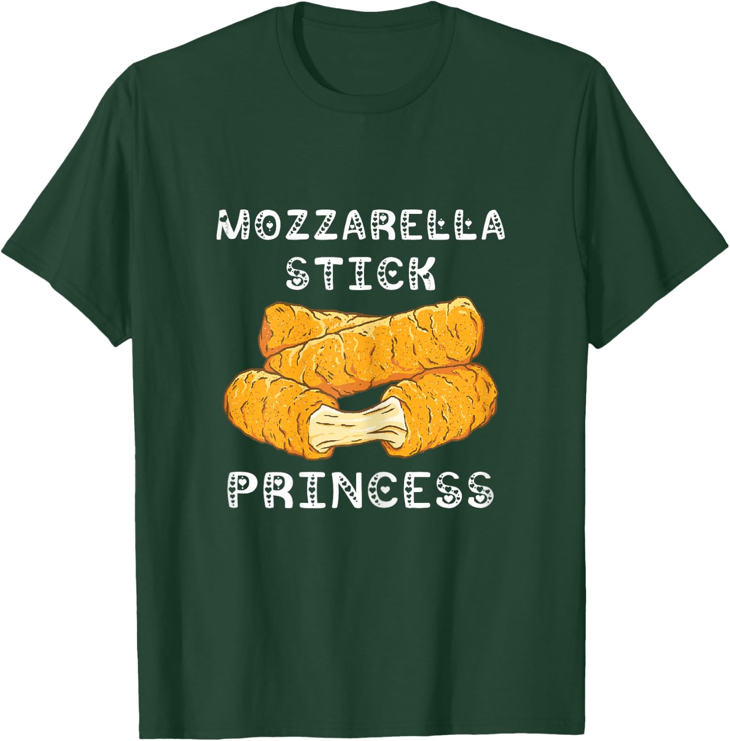 Mozzarella Sticks Princess Mozzarella Stick Lover Food Bread T-Shirt - T-Shirt | Forest