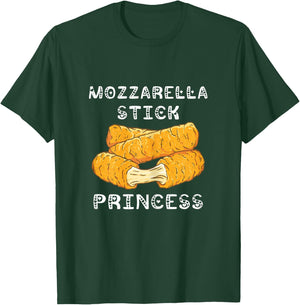 Mozzarella Sticks Princess Mozzarella Stick Lover Food Bread T-Shirt - T-Shirt | Forest