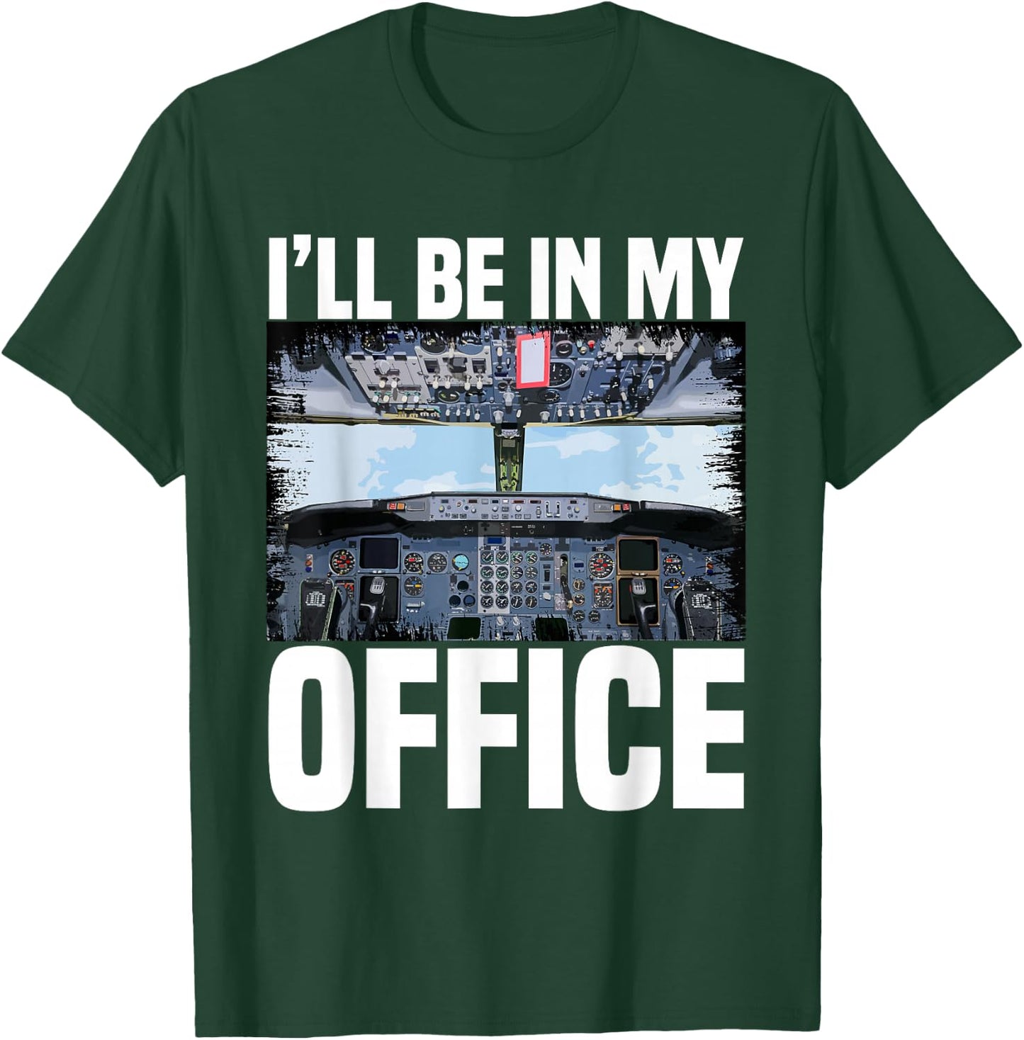 Aeroplane Pilot Aeroplane Lover Flying Flight Crew T-Shirt - T-Shirt | Forest
