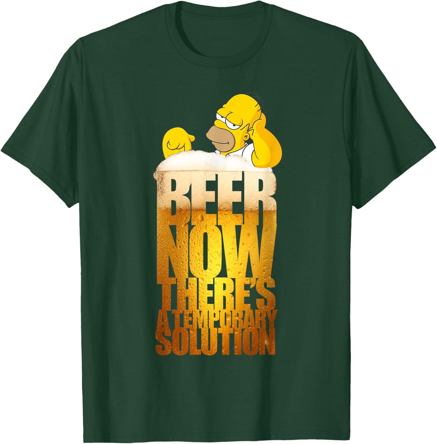 The Simpsons Homer Beer Solution Brewed Humour Beer Lover T-Shirt - T-Shirt | Forest