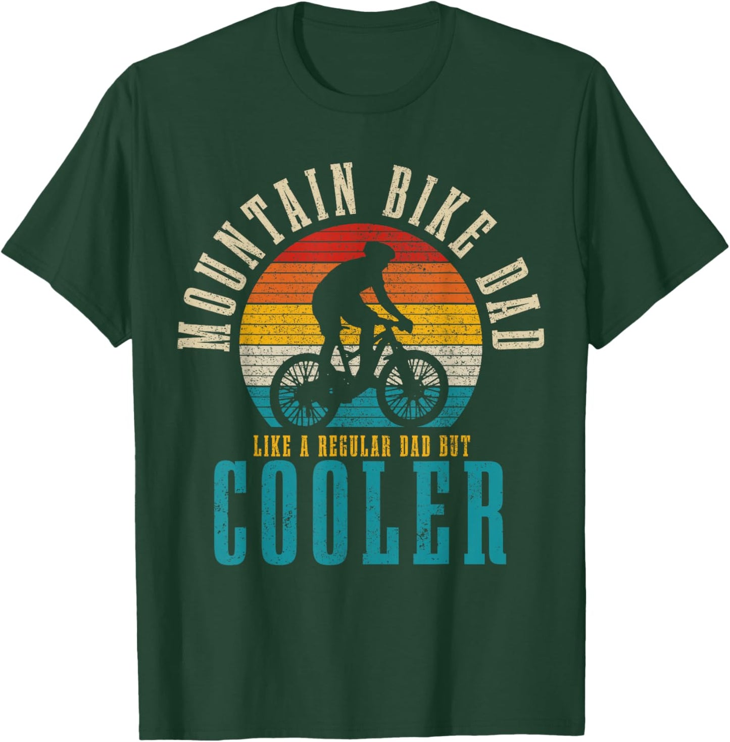 Mountain Bike Dad Funny Vintage MTB Downhill Bike T-Shirt - T-Shirt | Forest