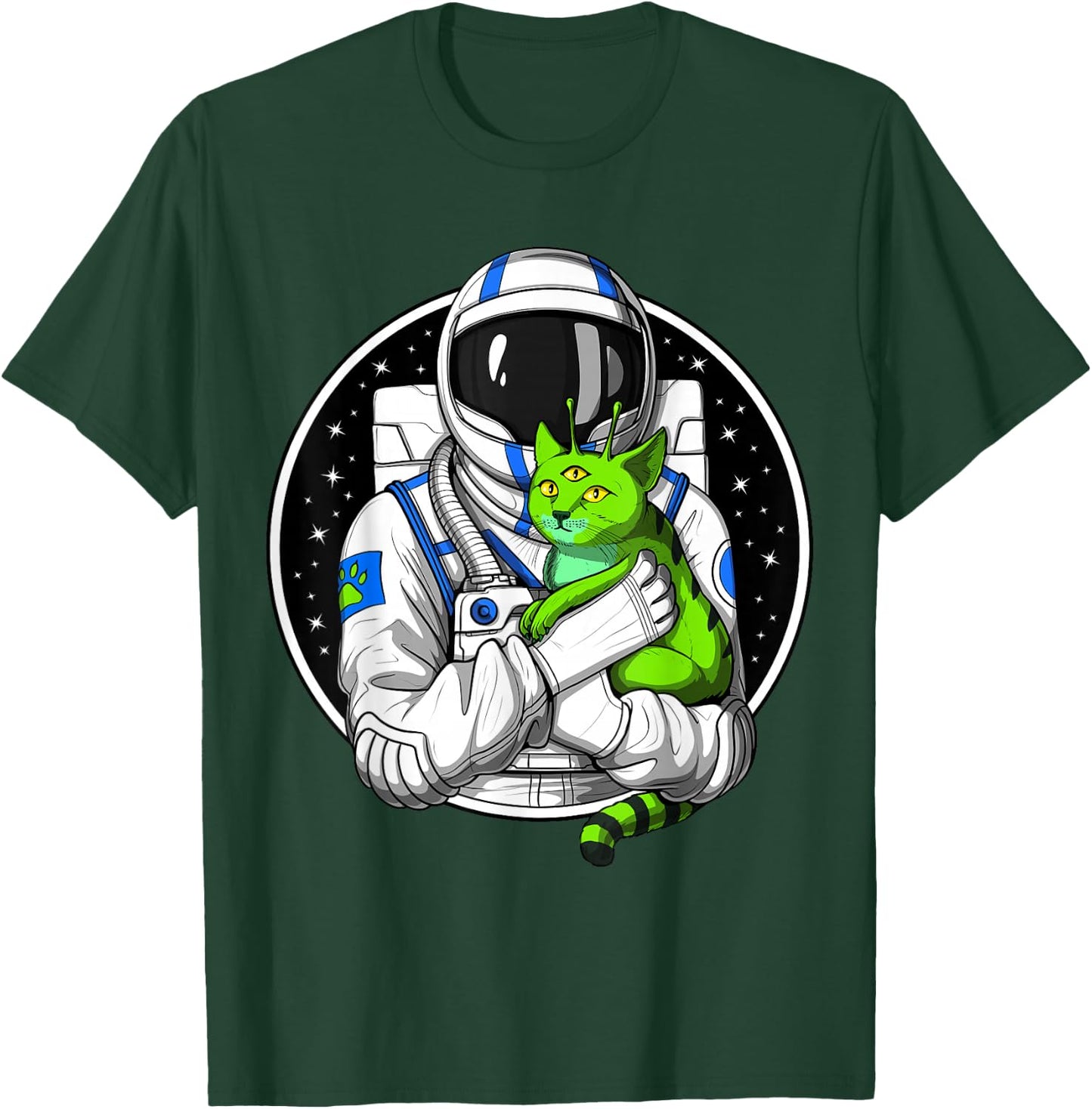 Astronaut Cat Space Alien Funny Astronaut T-Shirt - T-Shirt | Forest