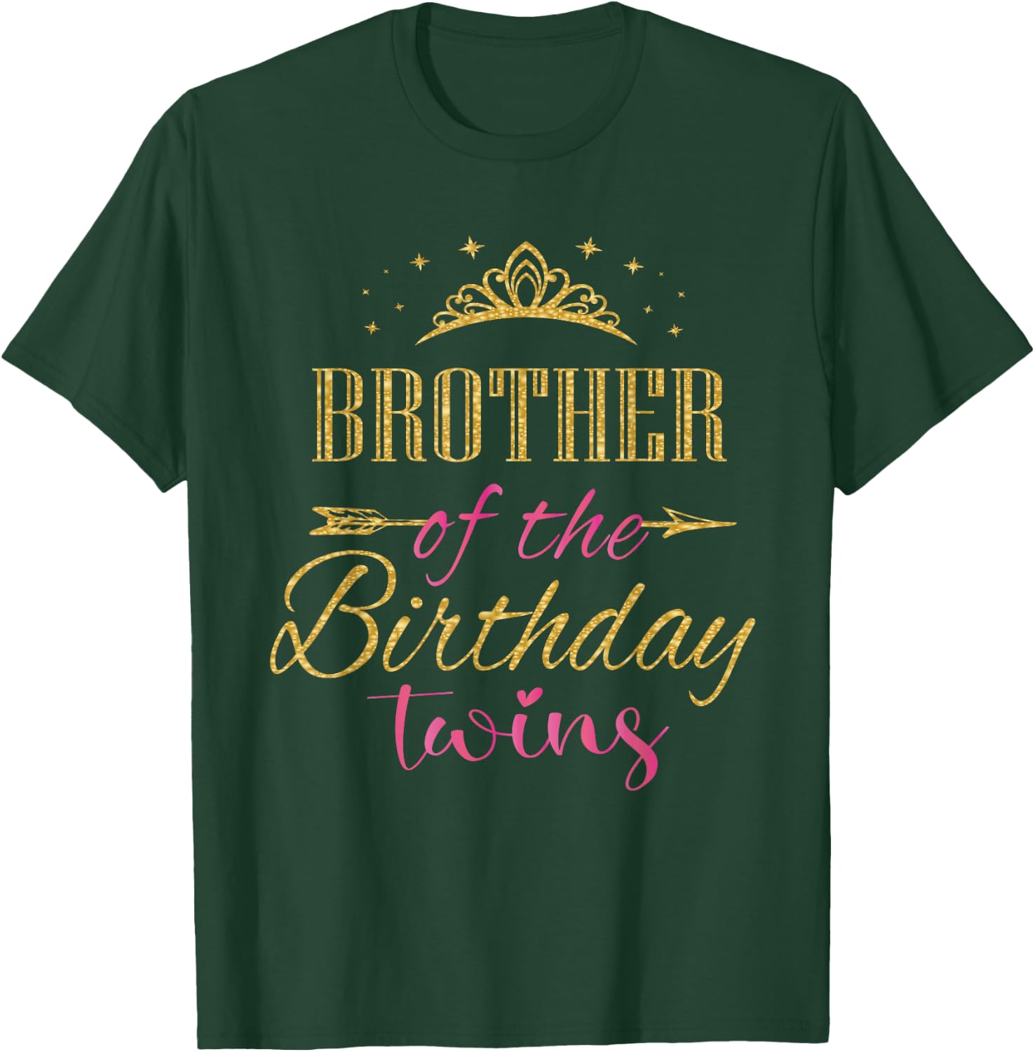 Brother Of The Birthday Twins Kids Party T-Shirt - T-Shirt | Forest