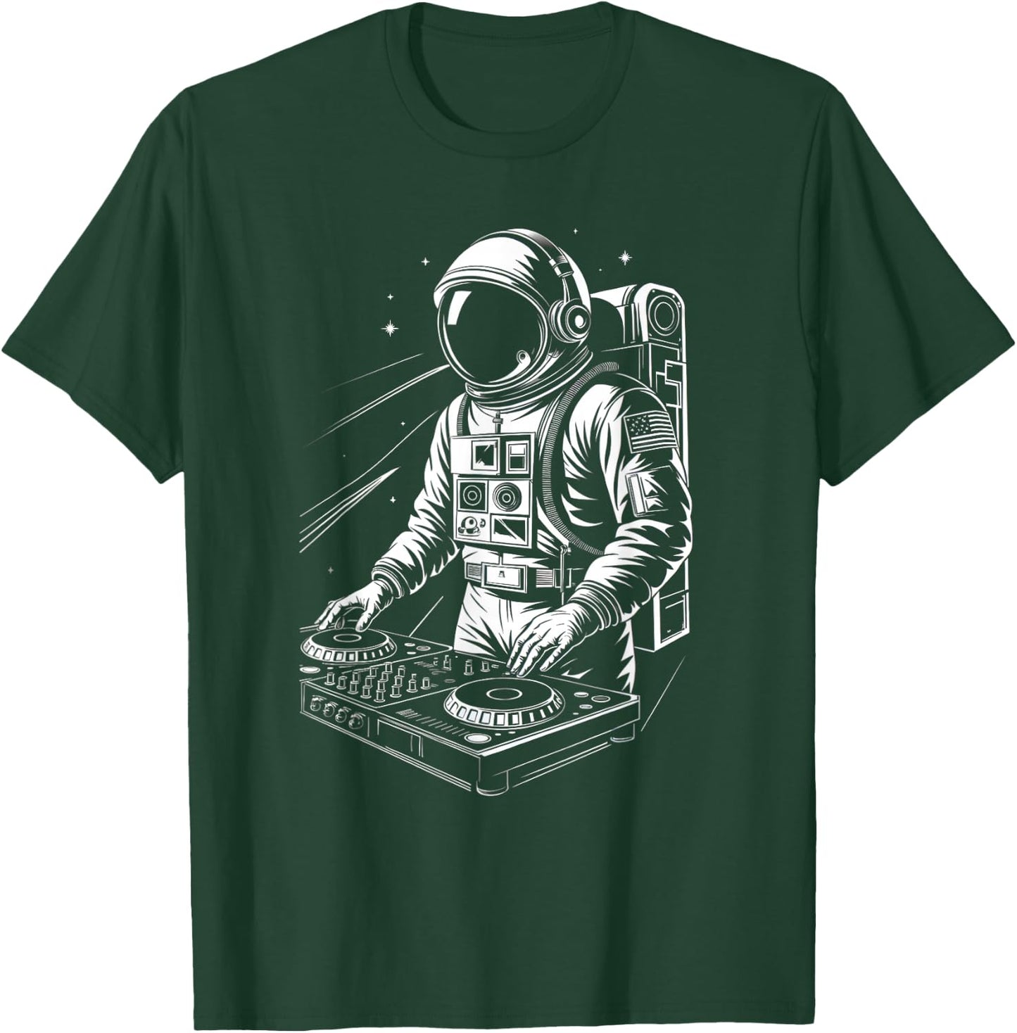 Outer Space DJ Astronaut EDM T-Shirt - T-Shirt | Forest