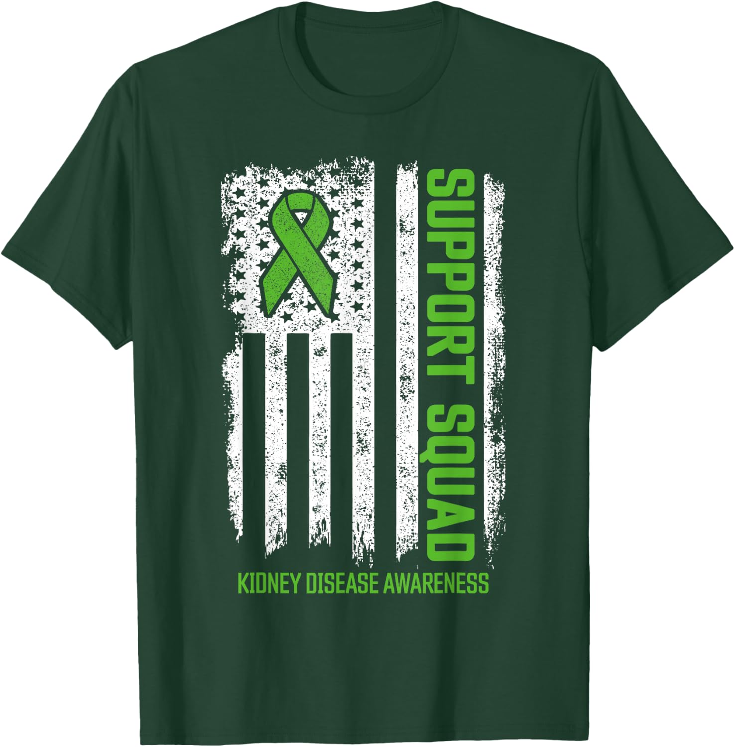 Kidney Disease Shirts Support Squad Kidney Disease Awareness T-Shirt - T-Shirt | Forest