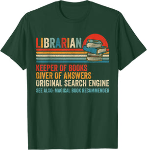 Librarian Definition Book Lover Funny Library Workers Day T-Shirt - T-Shirt | Forest
