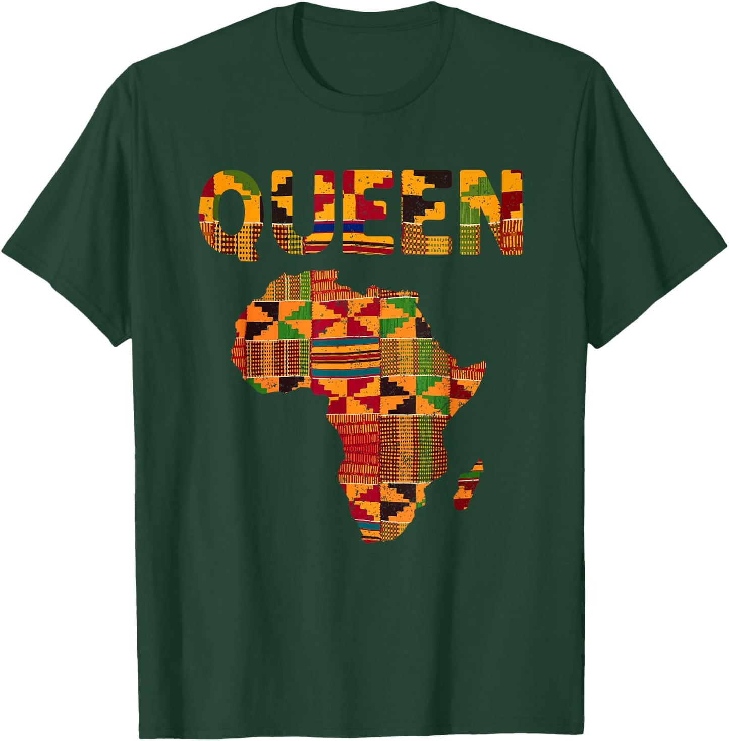 Cool African Queen Art Kente Cloth Africa Ghana Kids Women T-Shirt - T-Shirt | Forest