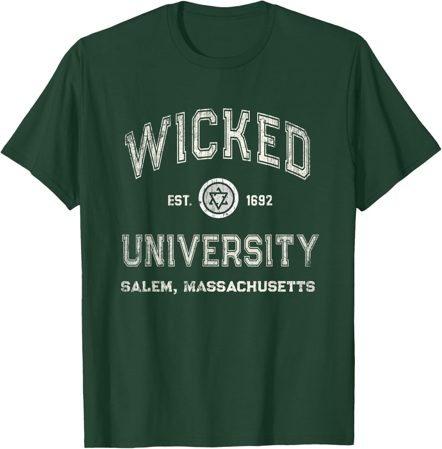 Funny Witches UNIVERSITY Salem Massachusetts Witch Wicca Gag T-Shirt - T-Shirt | Forest