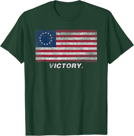 Betsy Ross USA American Flag Victory Kids Men T-Shirt - T-Shirt | Forest
