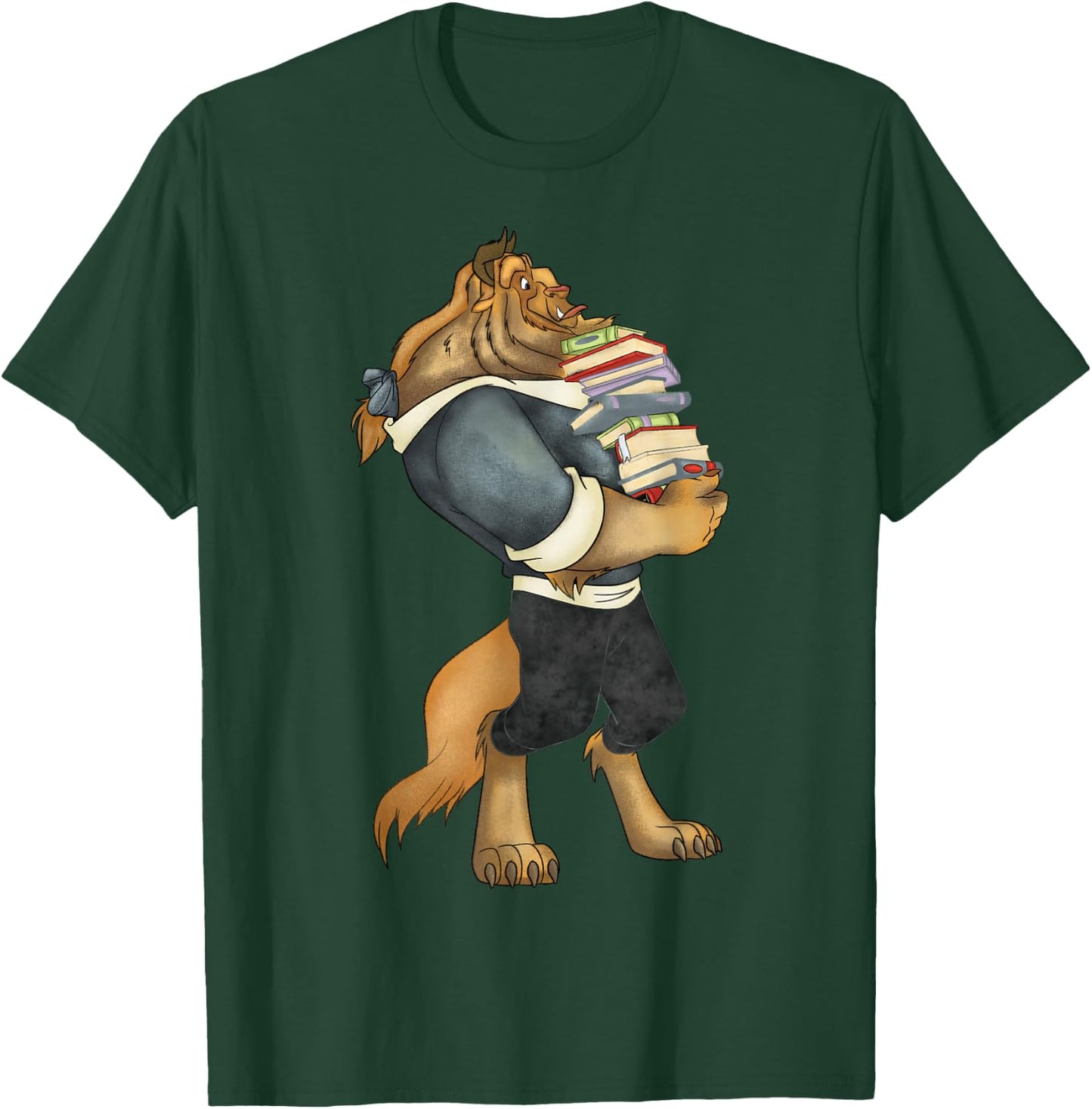 Disney Beauty and The Beast Book Worm Beast T-Shirt - T-Shirt | Forest