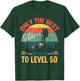 Level 50 Year Old Hiker Vintage 50th Birthday Gift T-Shirt - T-Shirt | Forest