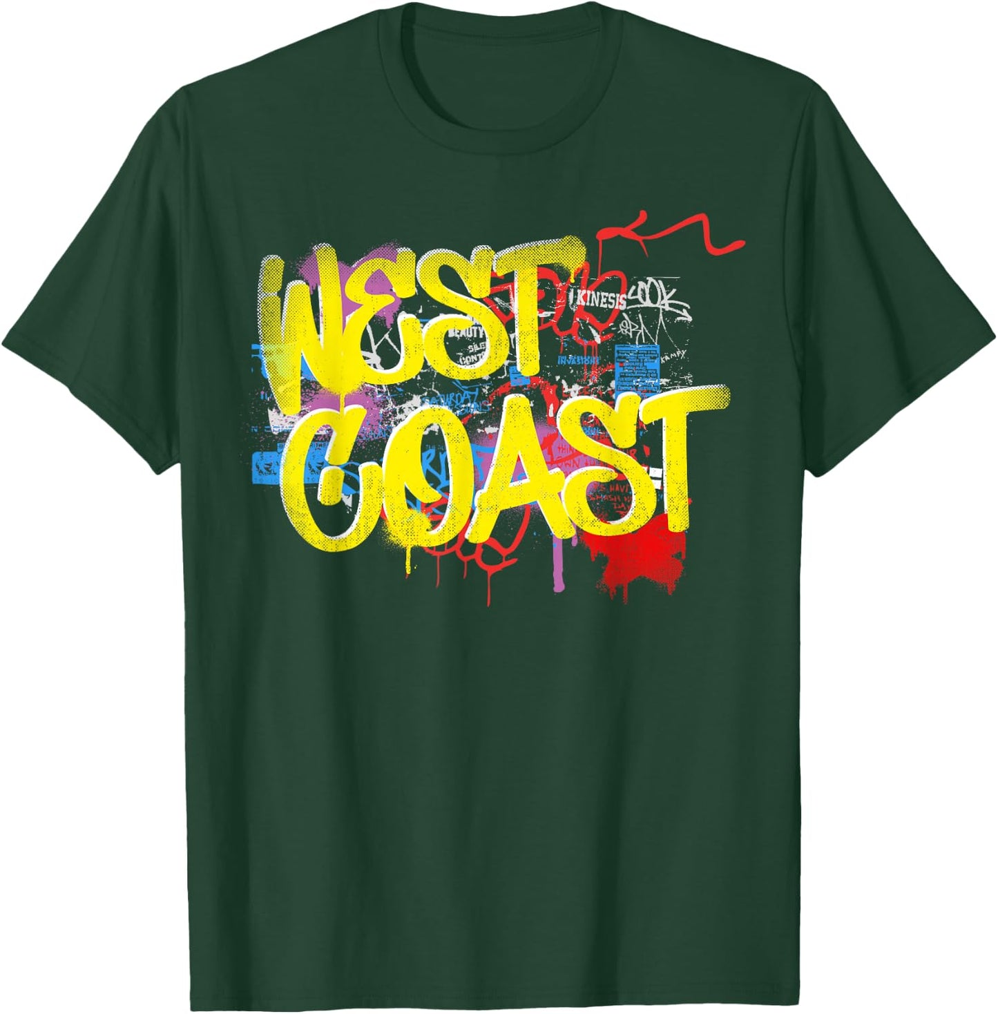 Fresh West Coast 80s 90s Hip Hop Rap Old School Graffiti T-Shirt - T-Shirt | Forest