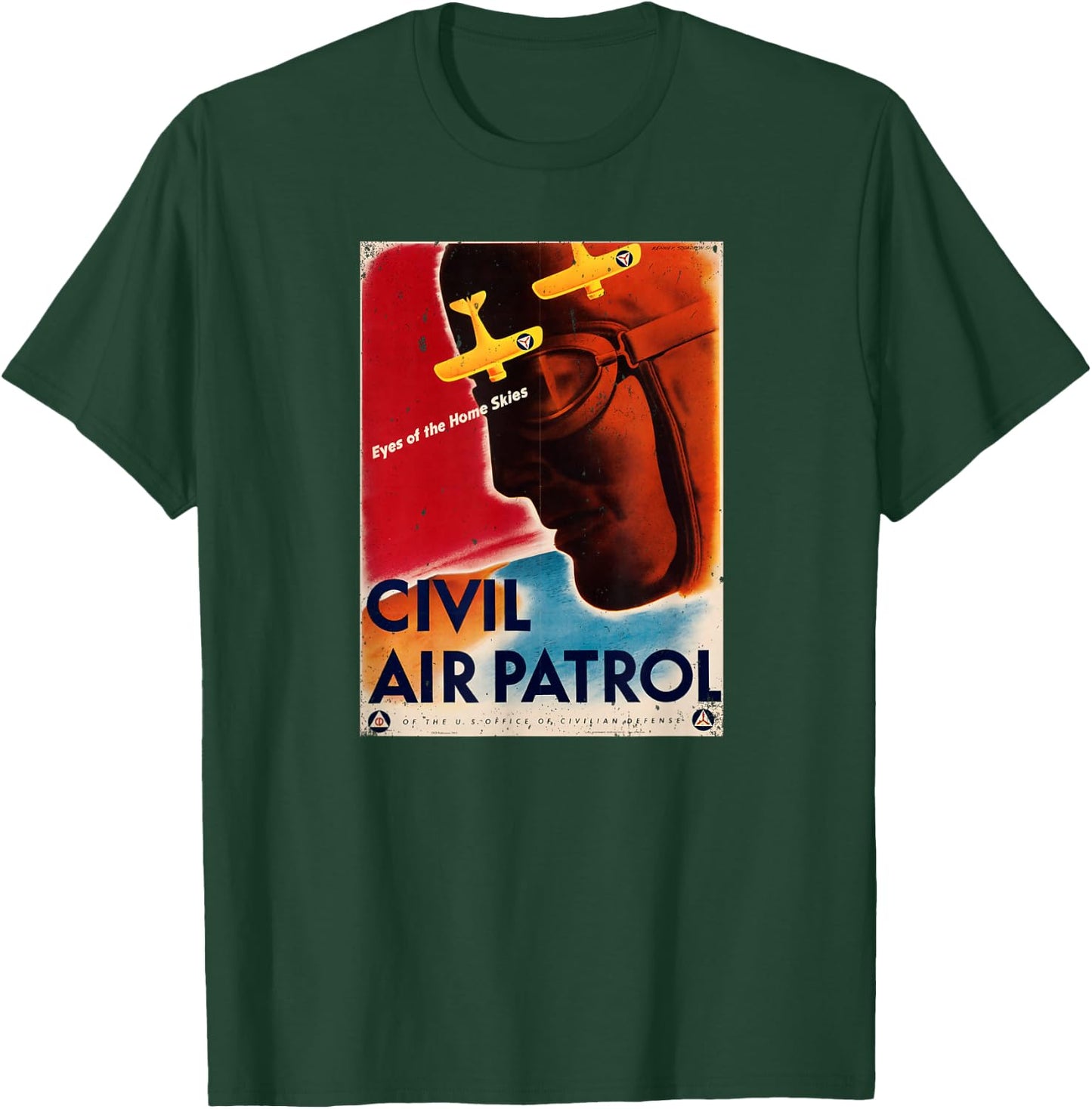 Civil Air Patrol USAF volunteers WW2 poster retro T-Shirt - T-Shirt | Forest