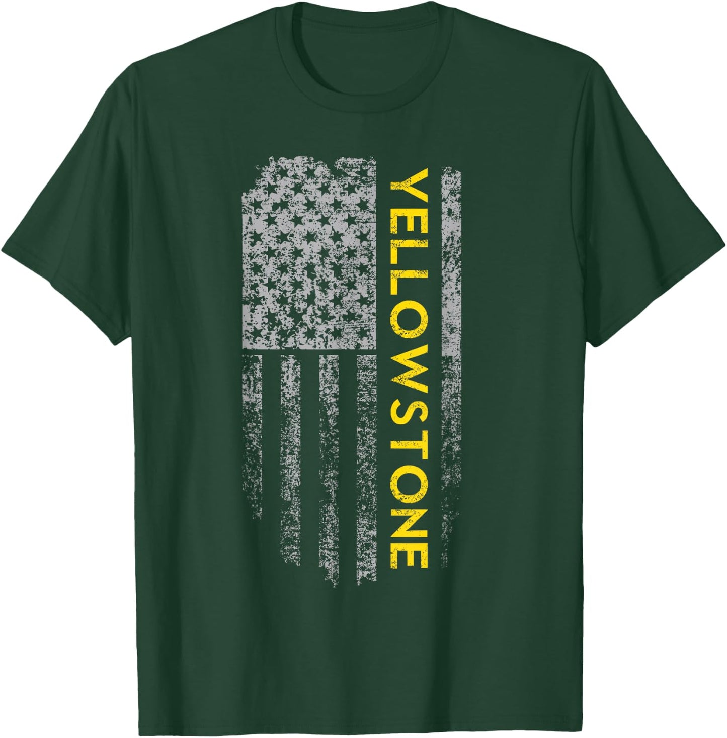 Yellowstone American Flag T-Shirt - T-Shirt | Forest