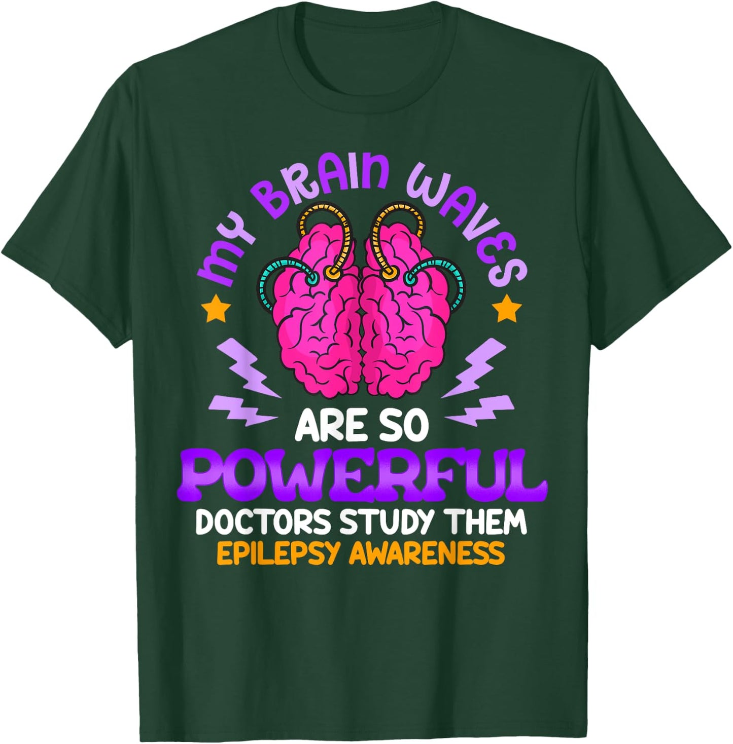 Purple Ribbon Epilepsy Awareness Epilepsy Survivor T-Shirt - T-Shirt | Forest