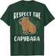 Vintage Retro Style Animal Respect The Capybara T-Shirt - T-Shirt | Forest