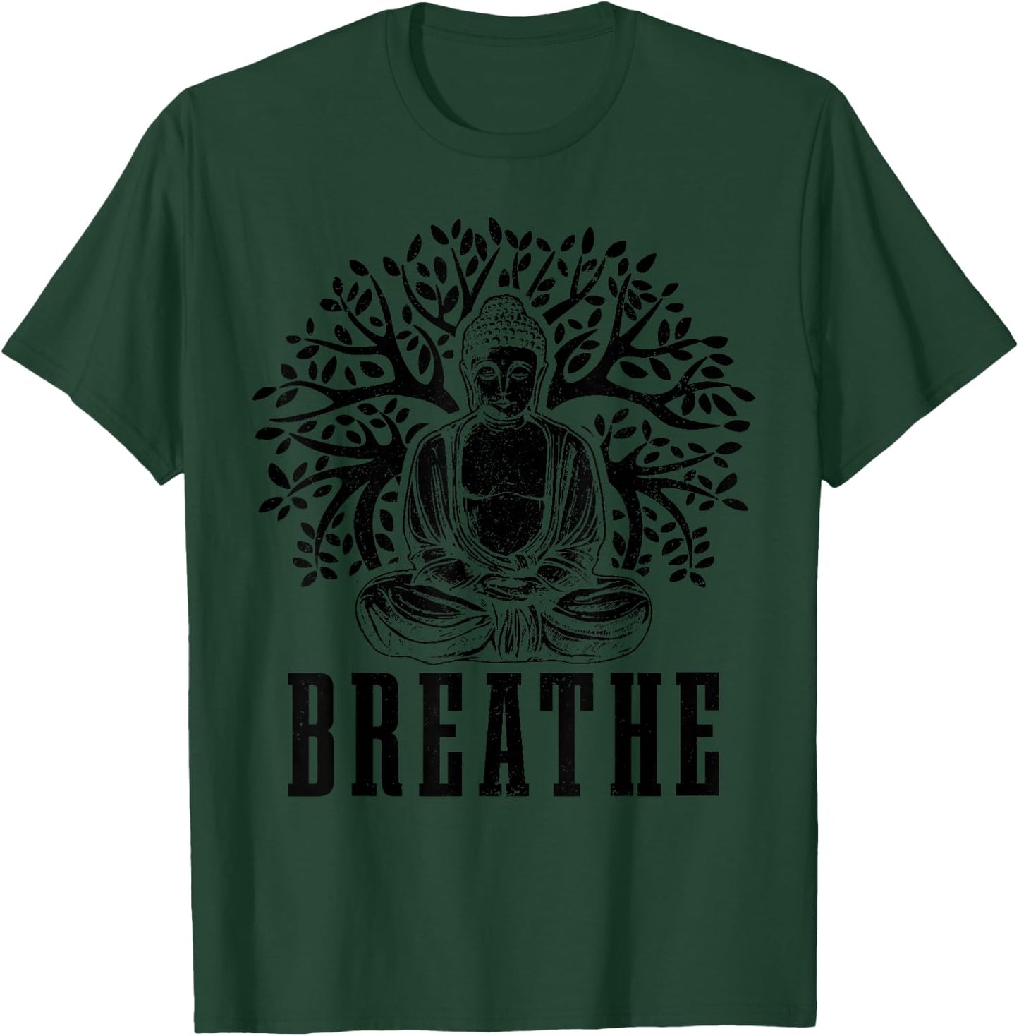 Buddha Meditation Breathe Yoga Zen Buddhism Yogi Buddhist T-Shirt - T-Shirt | Forest