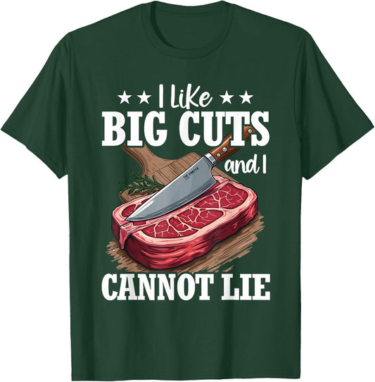 Funny Butcher Slaughter Meat Cutter Design Meat Lover Bbq T-Shirt - T-Shirt | Forest