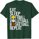 Eat Sleep Softball Volleyball Basketball Repeat Funny Sport T-Shirt - T-Shirt | Forest