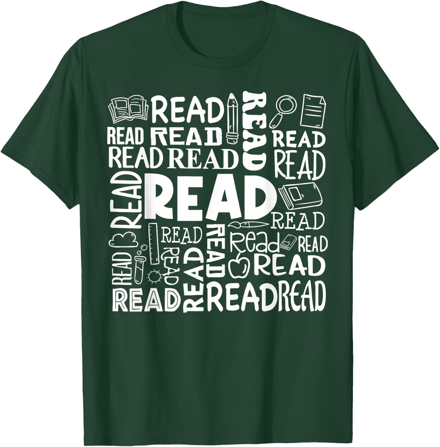 Retro Librarian Book Reader Library Book Reading T-Shirt - T-Shirt | Forest