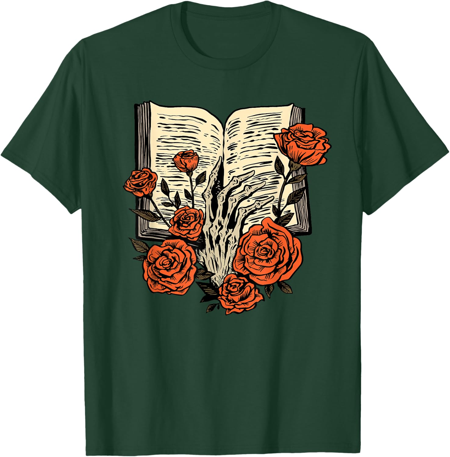 Books make me happy you not so much Funny Book Nerd Skeleton T-Shirt - T-Shirt | Forest