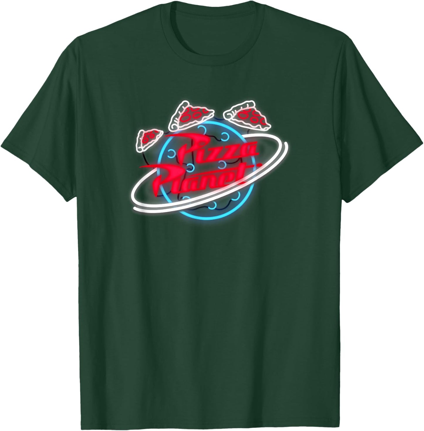 Disney Toy Story Pizza Planet Neon Sign Logo T-Shirt - T-Shirt | Forest