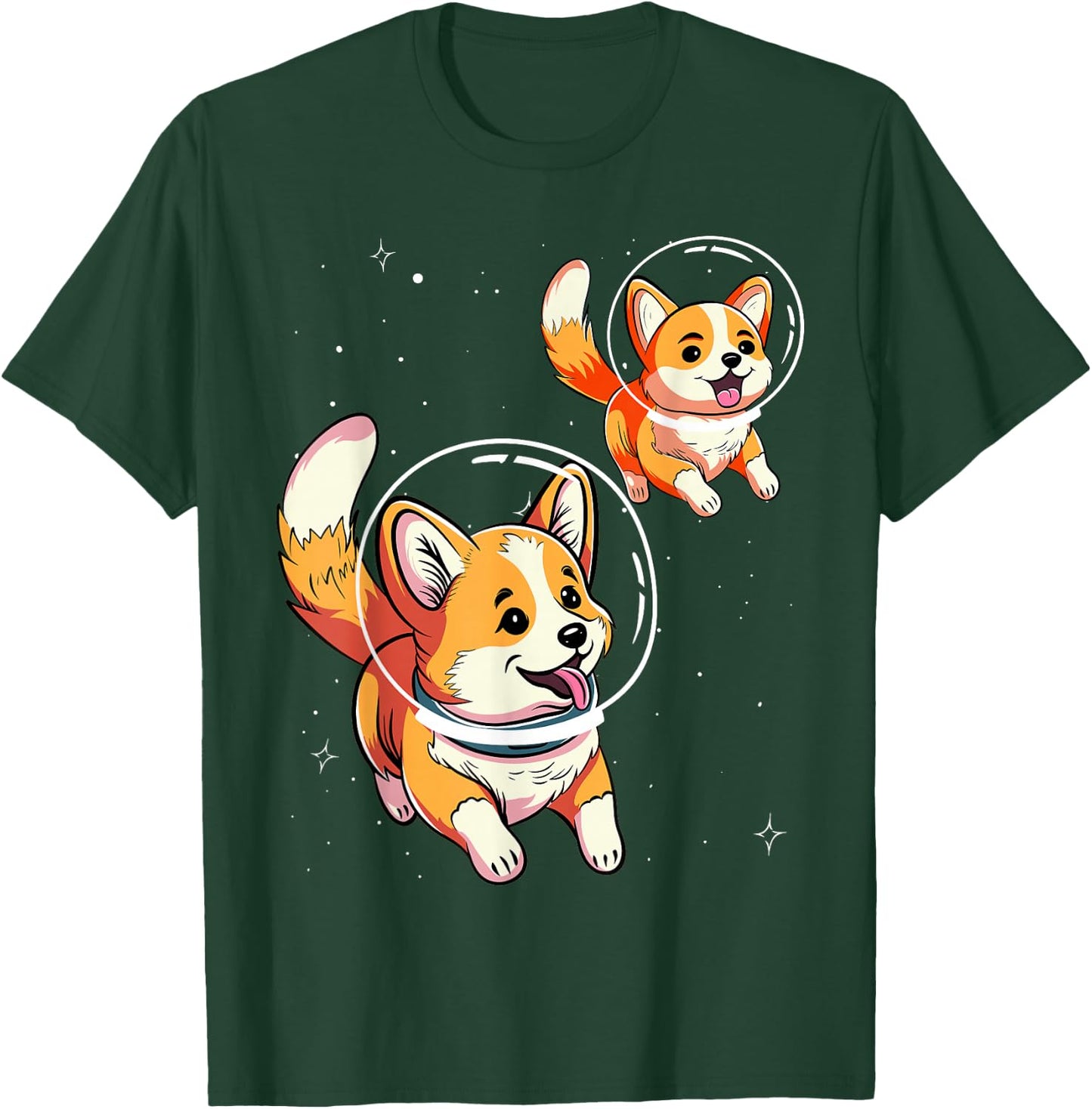 Astronaut Dog Space Galaxy Funny, Cute Design T-Shirt - T-Shirt | Forest