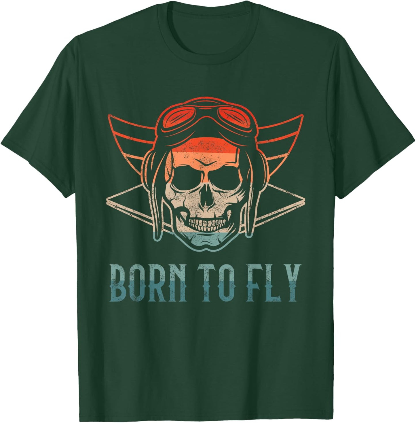 Born o Fly Aeroplane Aviation Design Airport Pilots T-Shirt - T-Shirt | Forest