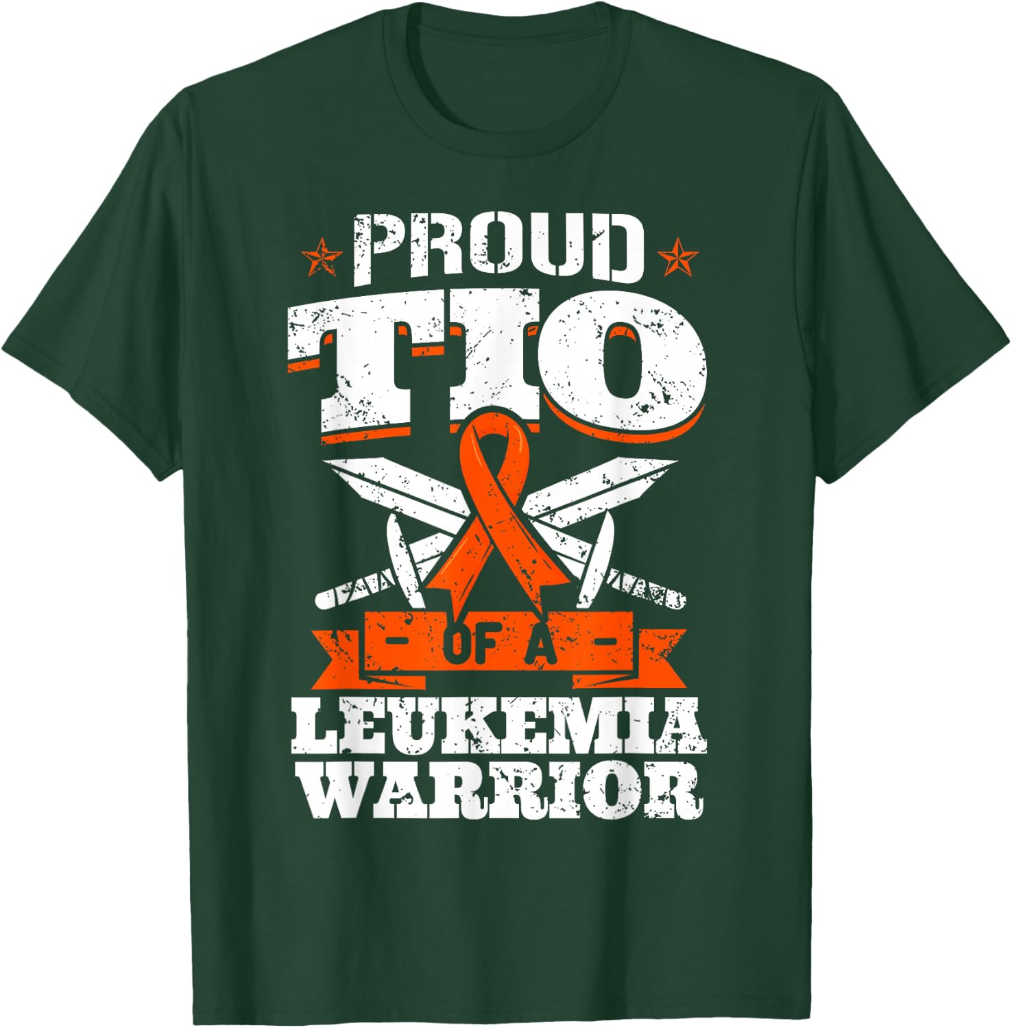 Proud Tio Of A Leukemia Warrior Uncle Awareness Blood Cancer T-Shirt - T-Shirt | Forest