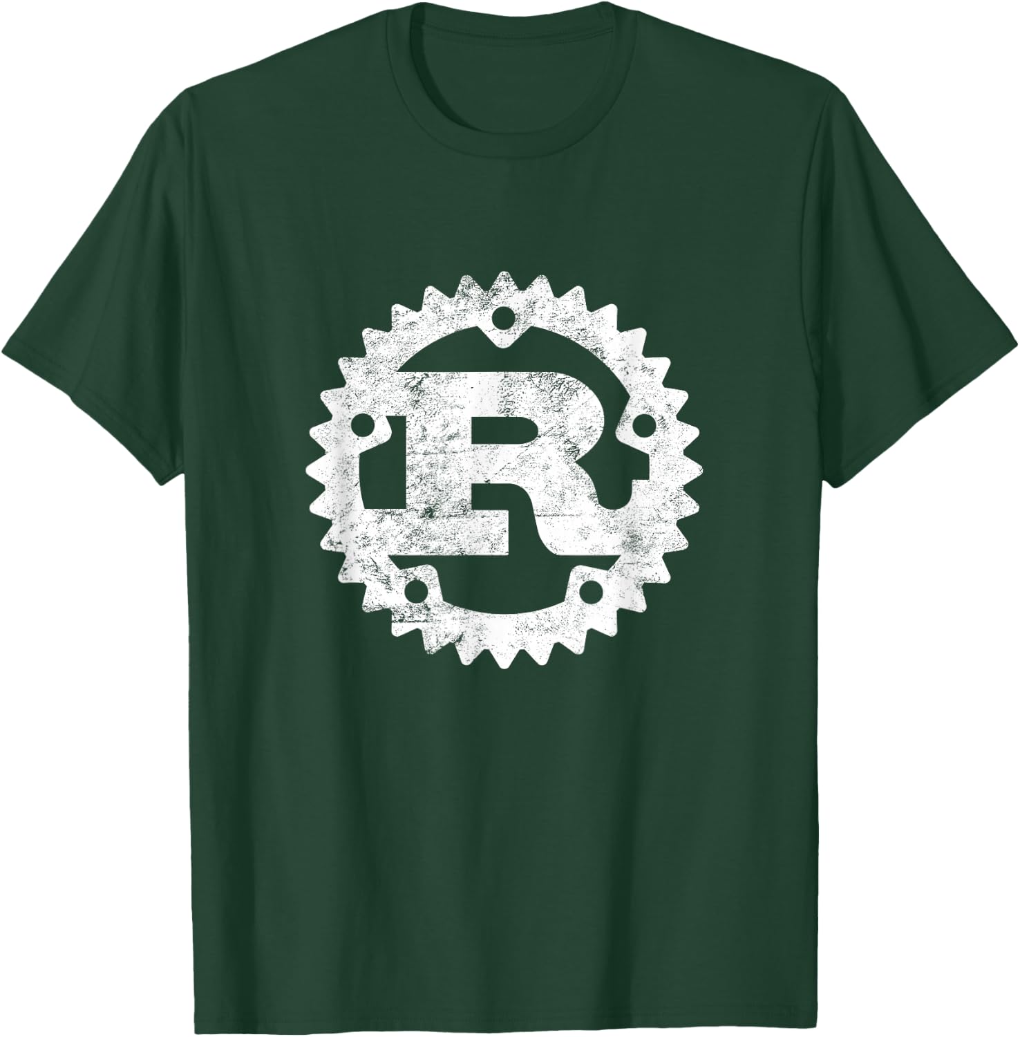 Rust Programming Logo Distressed T-Shirt - T-Shirt | Forest