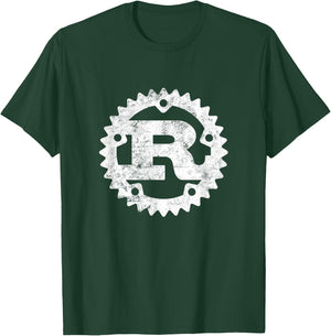 Rust Programming Logo Distressed T-Shirt - T-Shirt | Forest
