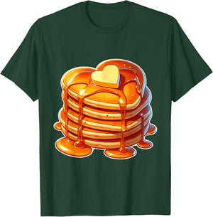 Pancakes and Syrup Valentine's Day Heart Pancake lovers T-Shirt - T-Shirt | Forest