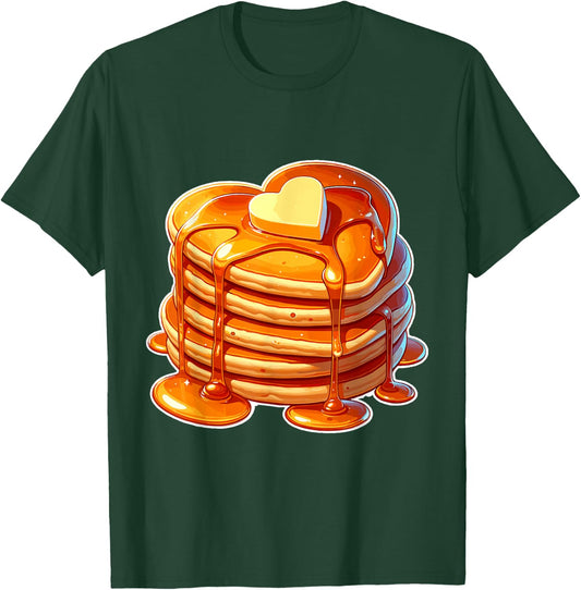 Pancakes and Syrup Valentine's Day Heart Pancake lovers T-Shirt - T-Shirt | Forest