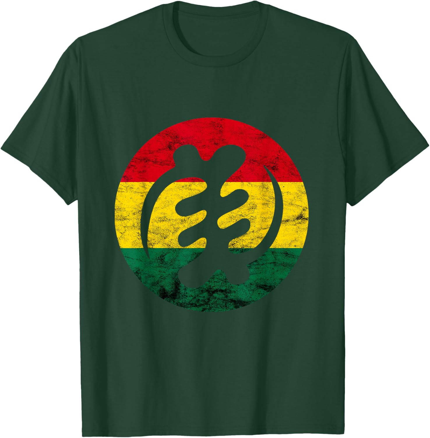 Gye Nyame Adinkra Ghana Flag African Symbol T-Shirt - T-Shirt | Forest