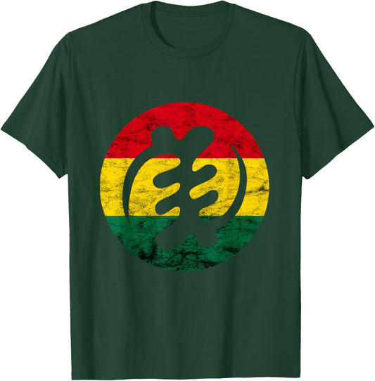 Gye Nyame Adinkra Ghana Flag African Symbol T-Shirt - T-Shirt | Forest