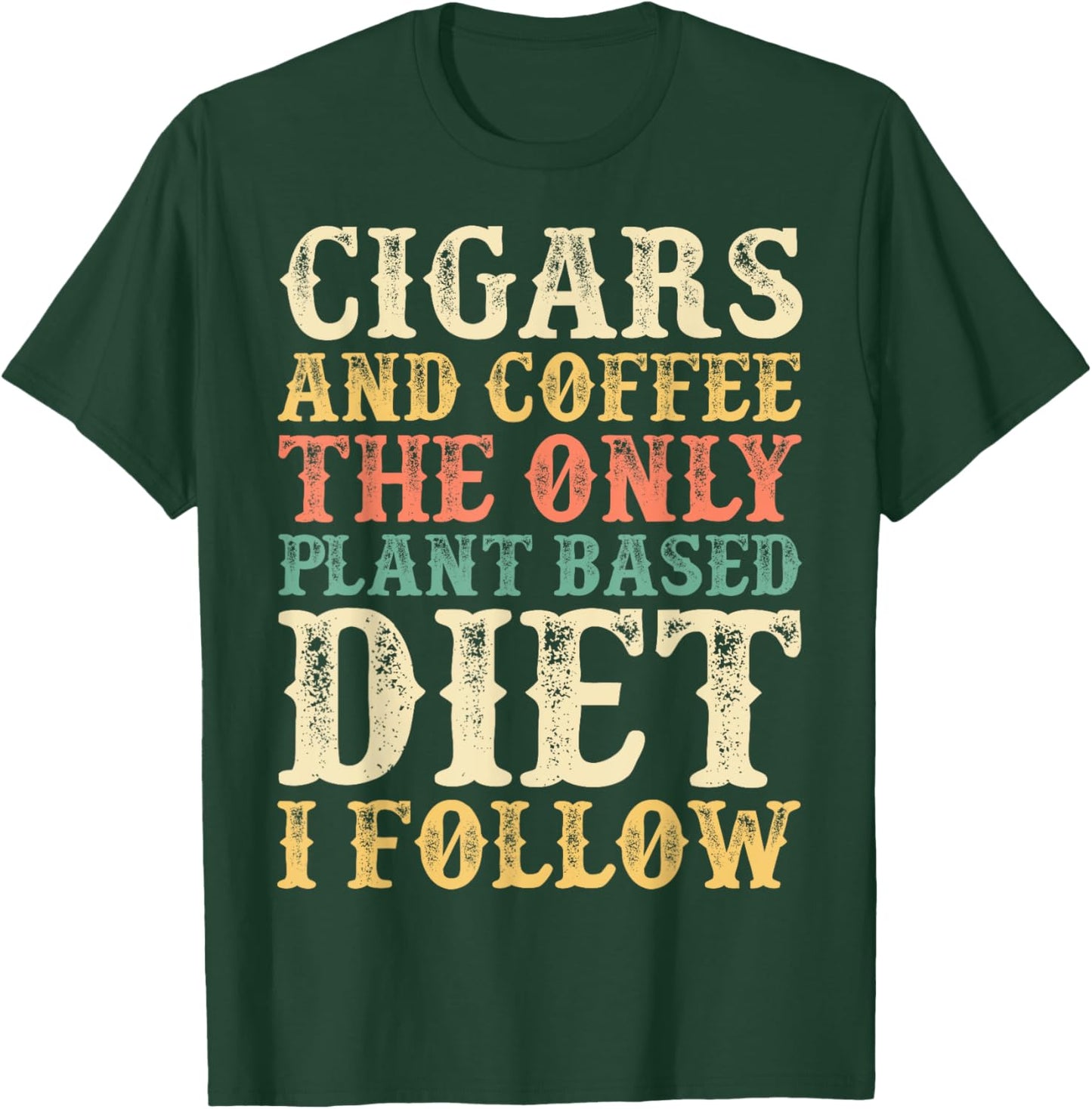 Cigars And Coffee Coffee Themed Gift Cigar Lovers T-Shirt - T-Shirt | Forest