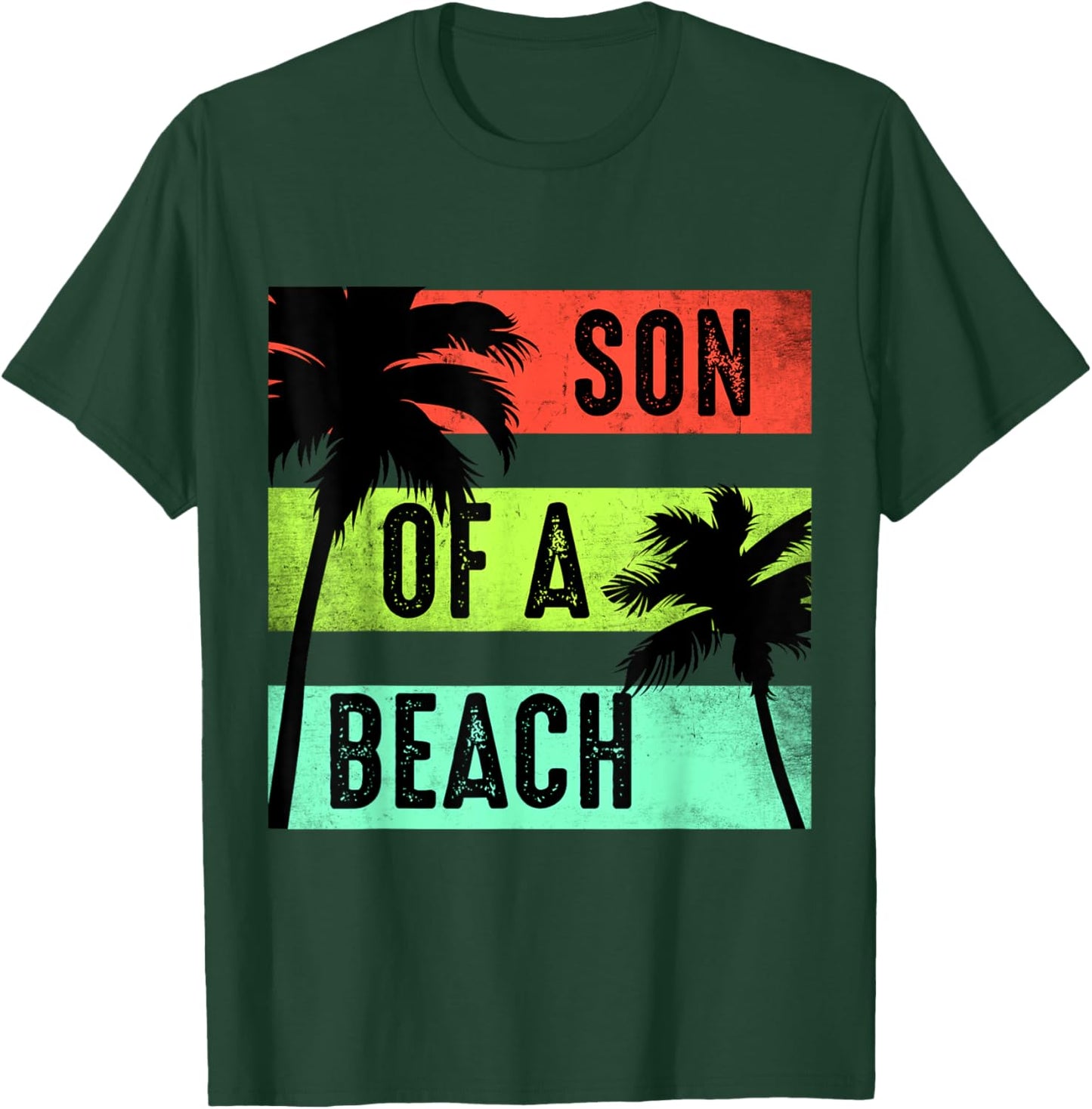 Vintage Son of a Beach Funny Vacation for Travellers T-Shirt - T-Shirt | Forest
