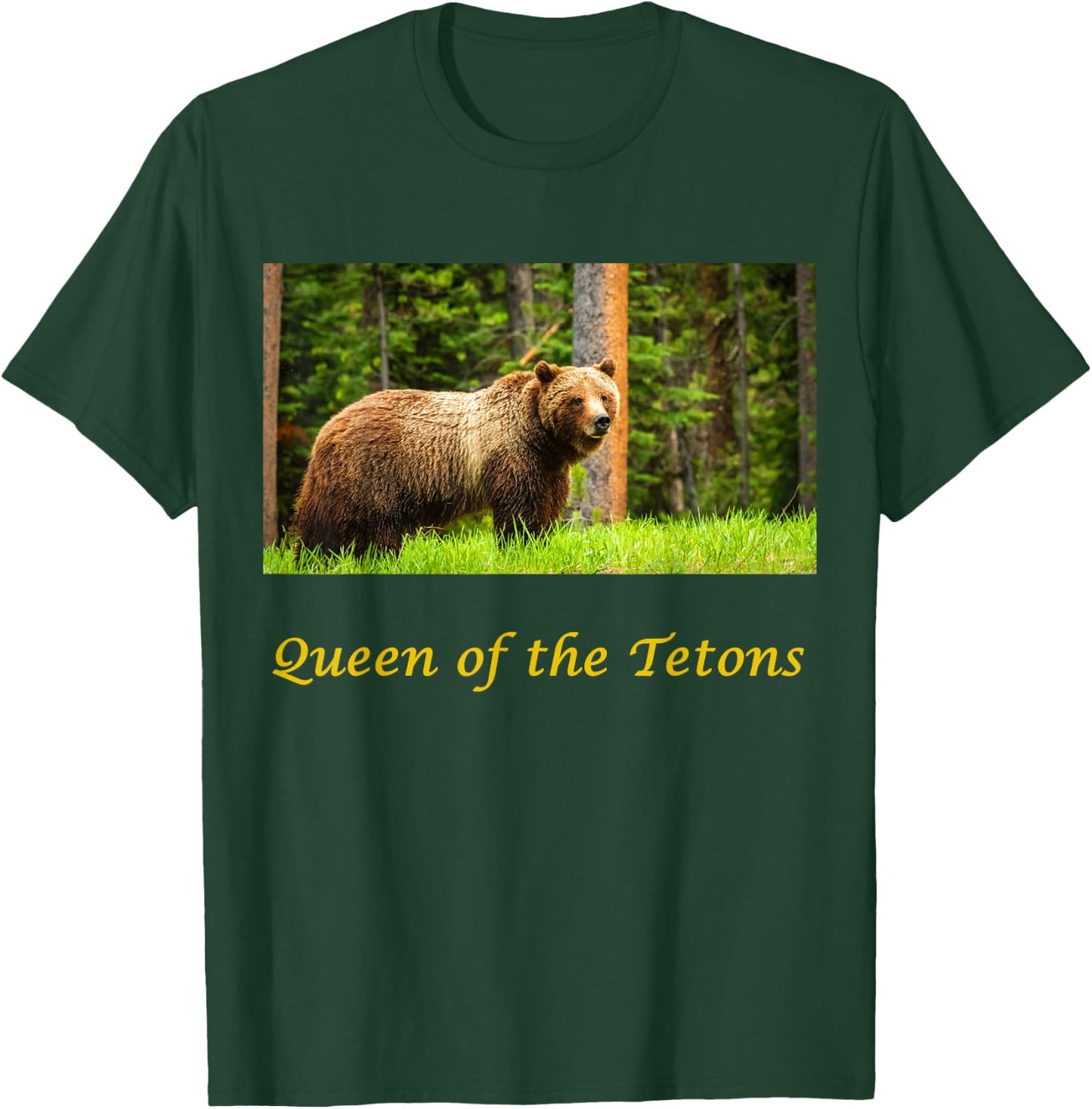 399 Queen of the Tetons Grizzly Bear T-Shirt - T-Shirt | Forest