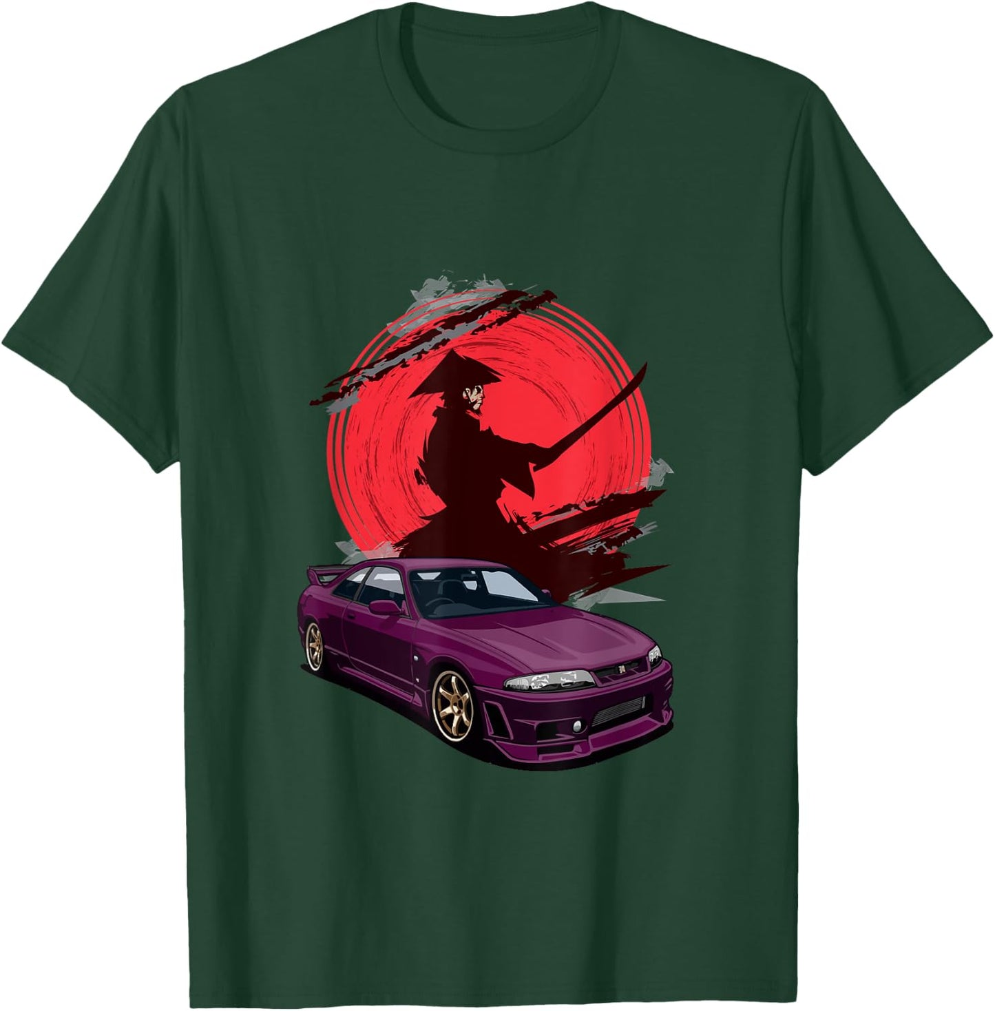JDM Skyline R33 Car Tuning Japan Samurai Drift T-Shirt - T-Shirt | Forest