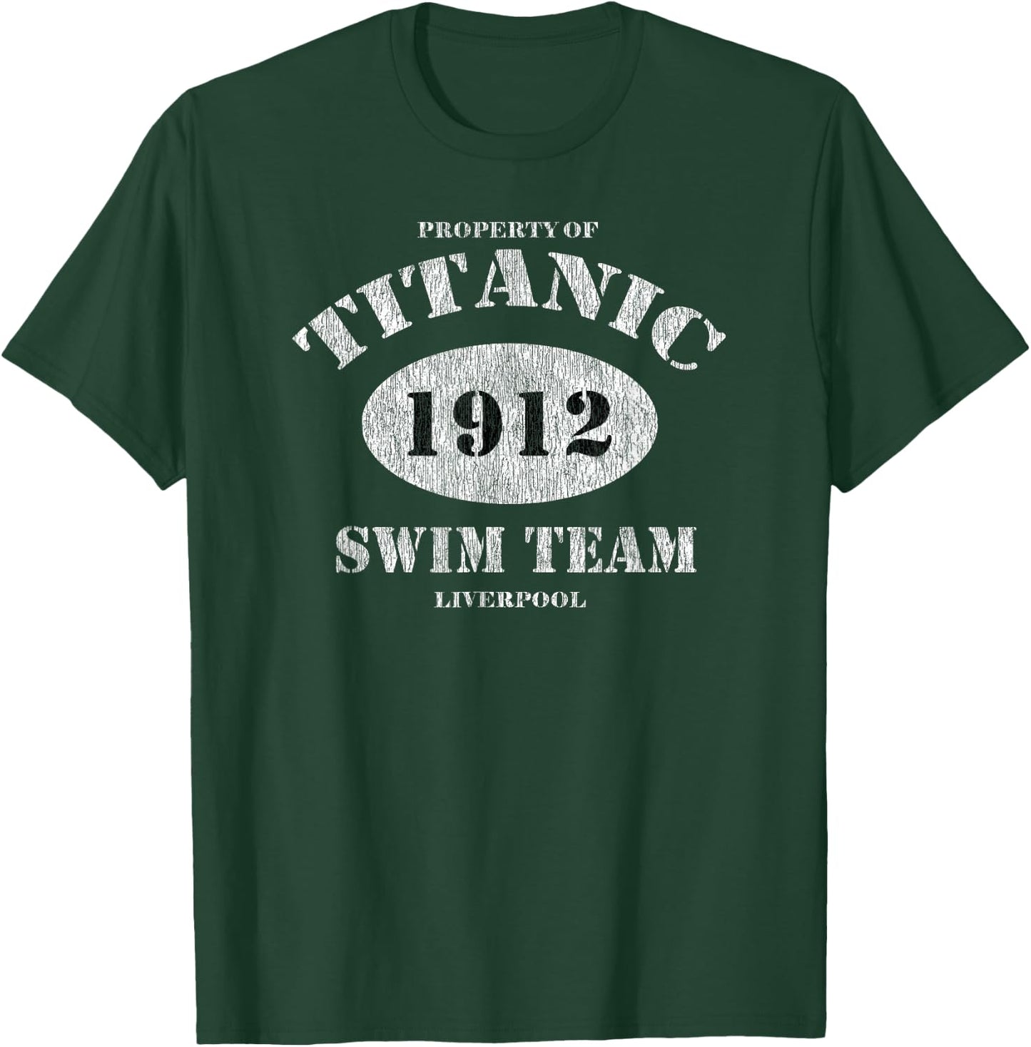 TITANIC 1912 Swim Team, Funny, Retro, Vintage T Shirt T-Shirt - T-Shirt | Forest