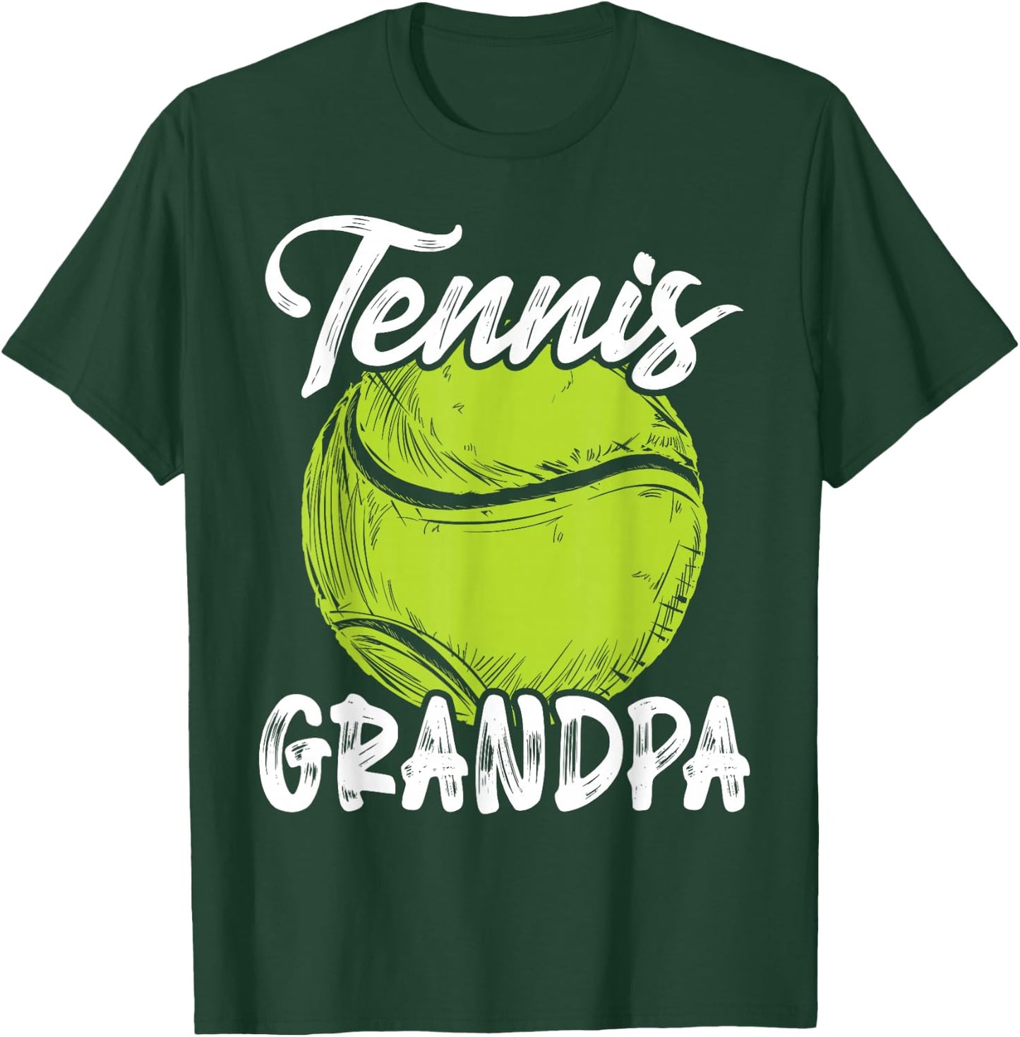 Tennis Grandpa Men Family Matching Set Tennis Ball Player T-Shirt - T-Shirt | Forest