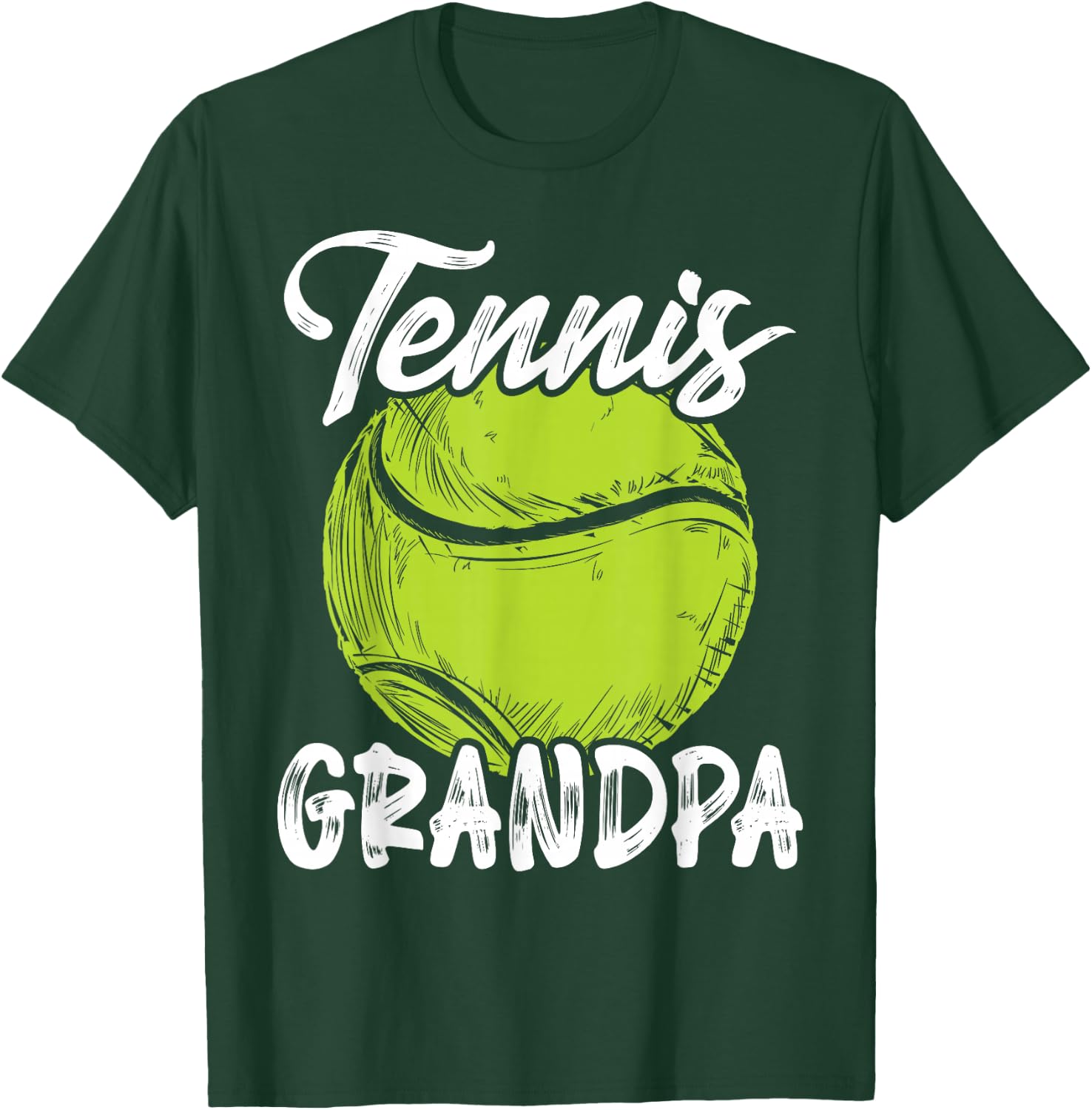 Tennis Grandpa Men Family Matching Set Tennis Ball Player T-Shirt - T-Shirt | Forest