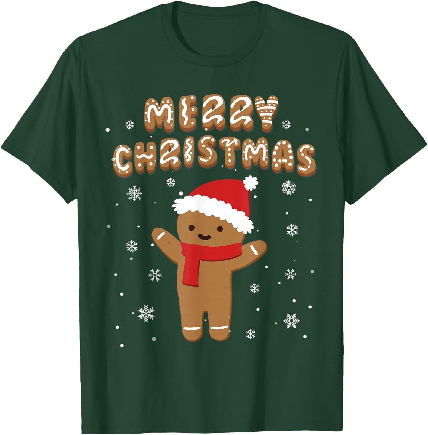 Merry Christmas Gingerbread Merry Christmas Cookie Bakers T-Shirt - T-Shirt | Forest