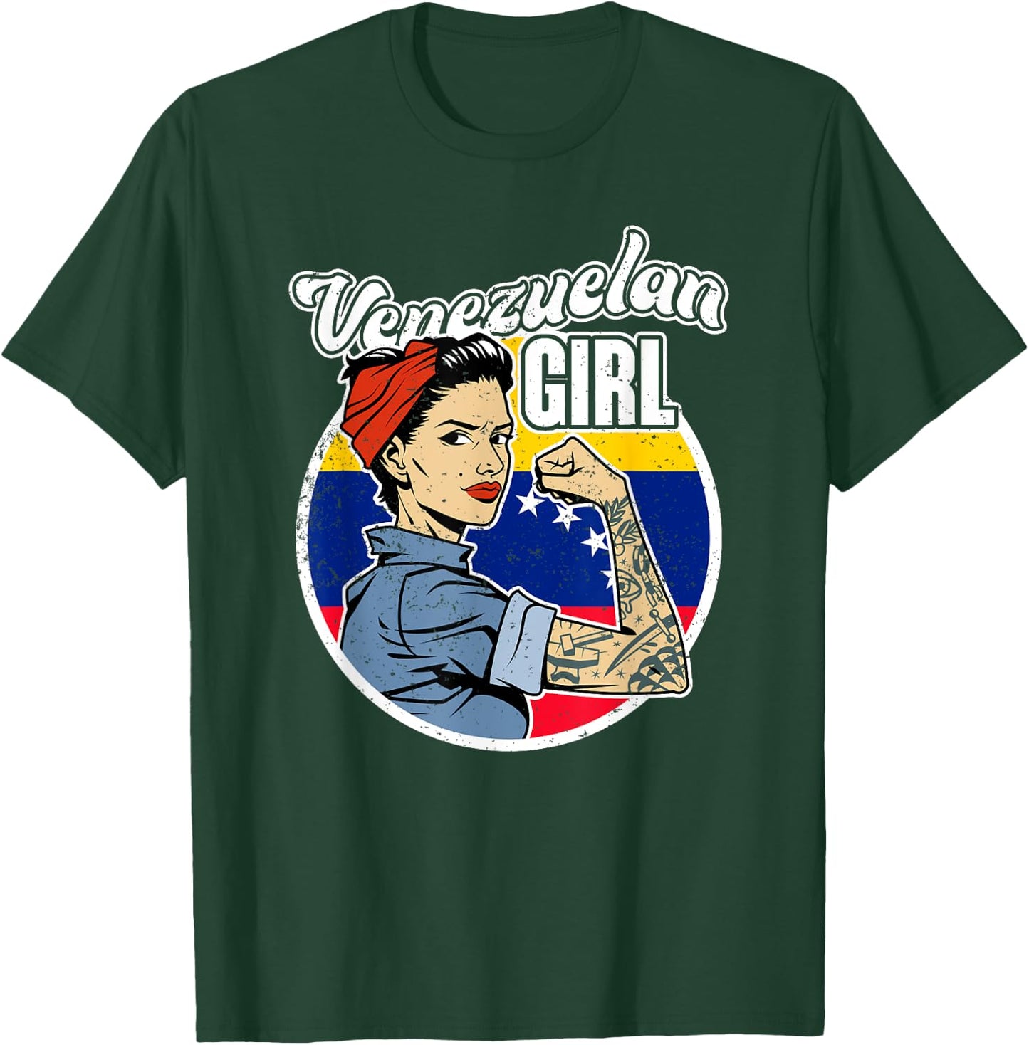 Proud Latina Women Girls Gift Venezuelan Girl Venezuela T-Shirt - T-Shirt | Forest