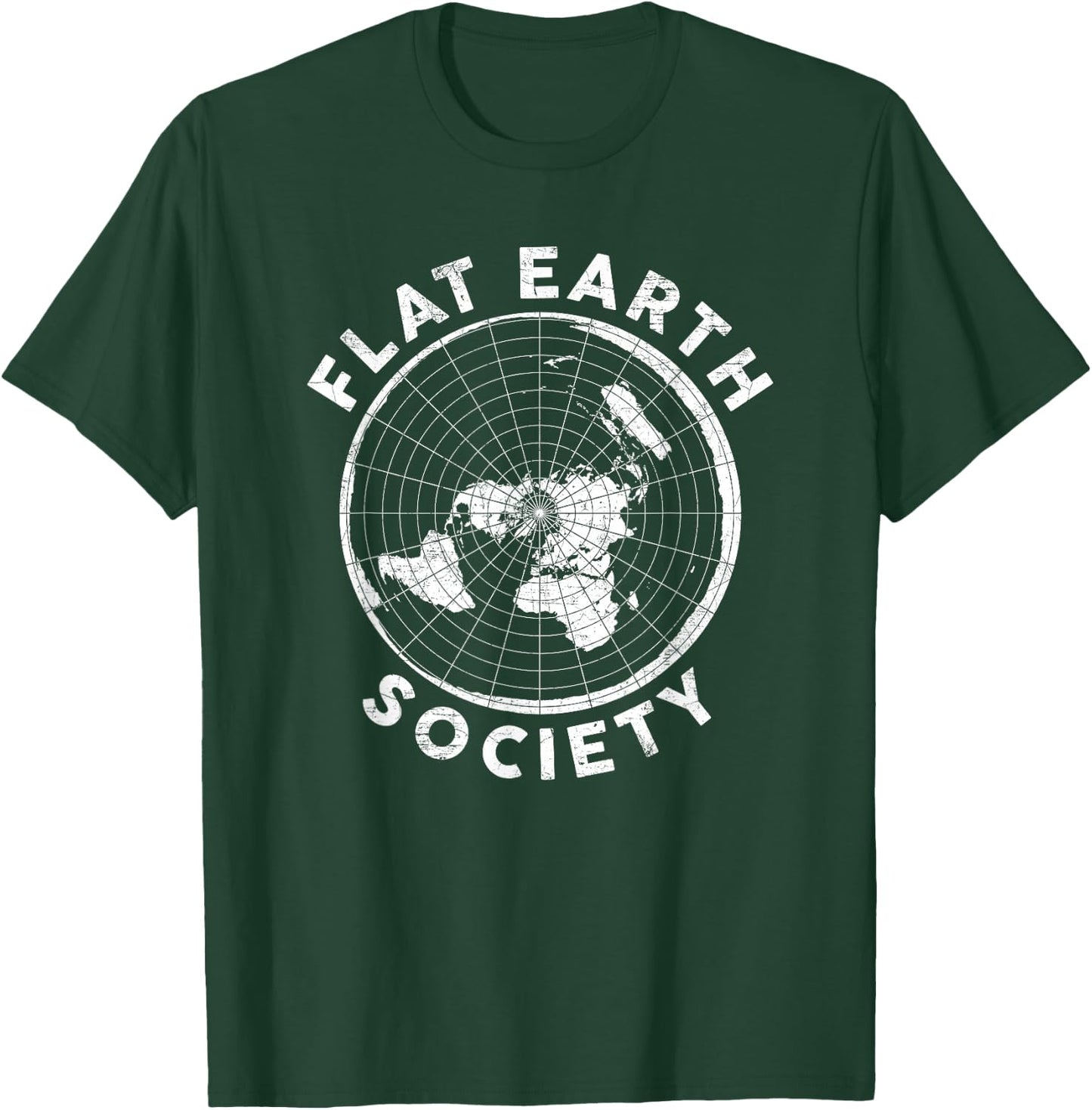 Flat Earth Society T Shirt Conspiracy Theory Earther Gift T-Shirt - T-Shirt | Forest