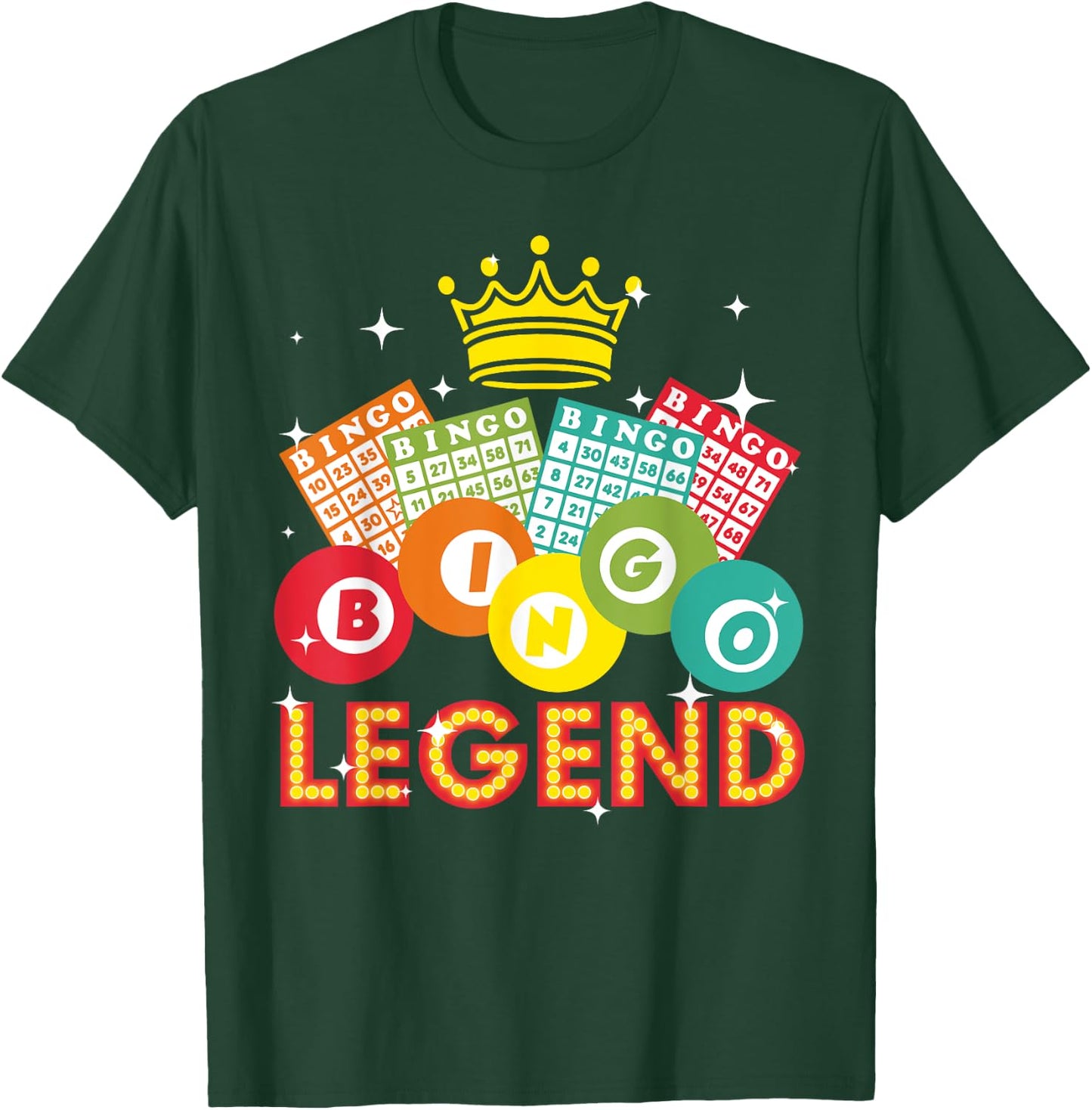 Cute Bingo Designs Women Bingo Lovers Casino Players T-Shirt - T-Shirt | Forest