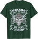 Bikers Don't Go Grey They Turn Chrome Biker Motorcycle T-Shirt - T-Shirt | Forest